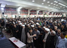 مراسم تدفین و خاکسپاری شهید «سعید آذربادگان» در گلزار شهدای بندرعباس