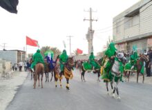 مراسم نمادین ورود کاروان کربلا در بندر کوهستک برگزار شد 