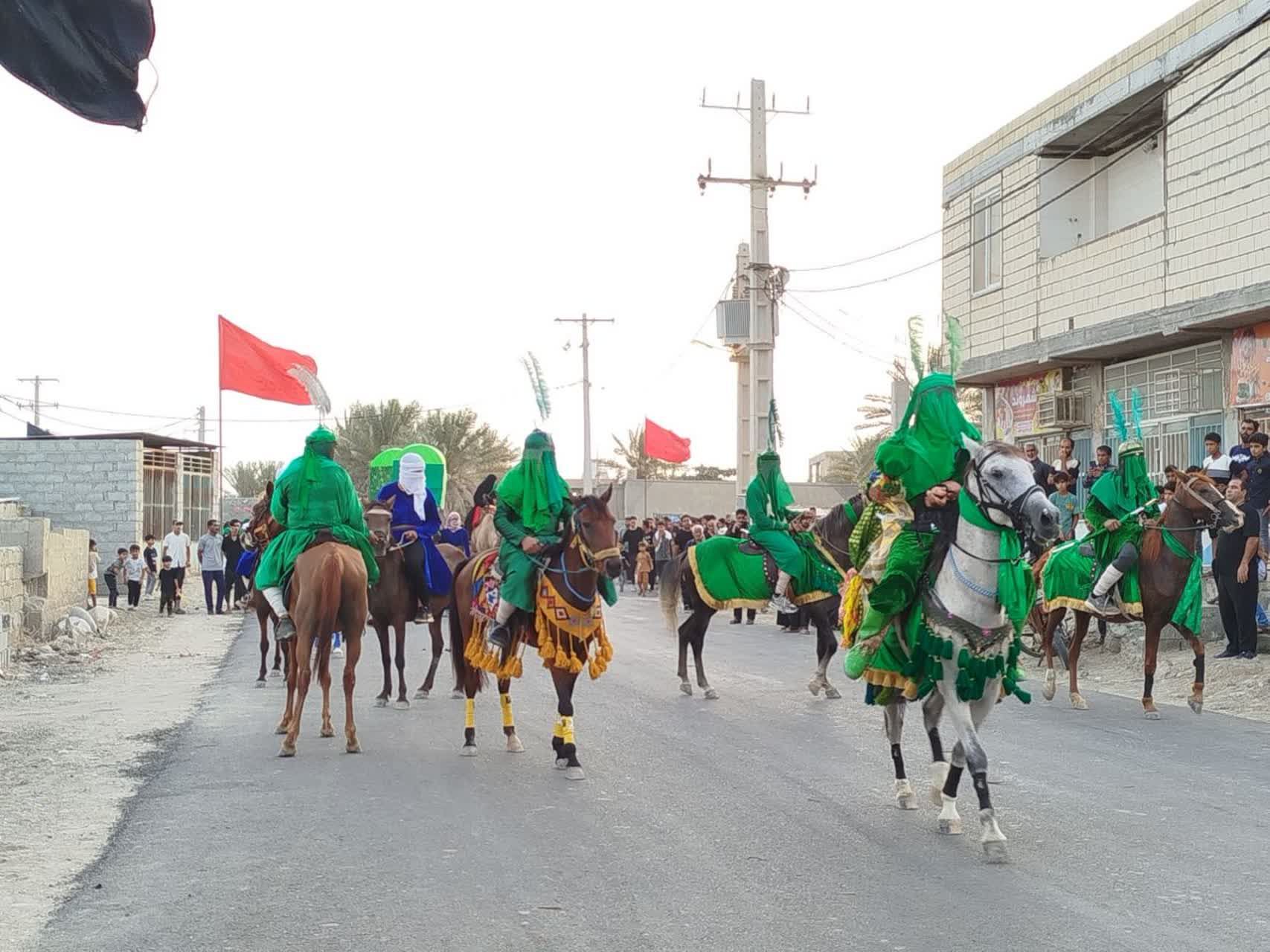 مراسم نمادین ورود کاروان کربلا در بندر کوهستک برگزار شد 