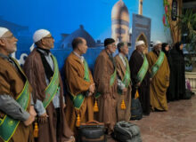 بدرقه پیرغلامان حسینی هرمزگان برای حضور در اجلاس بین‌المللی پیرغلامان حسینی در مشهد مقدس